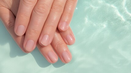 Generative AI, Skincare concept and healthy skin texture on blue background