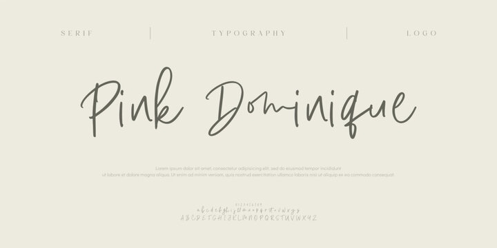 Pink Dominique, Hand drawn vector alphabet. Modern monoline signature script font. Elegant Signature Font. Best Alphabet Beautiful Calligraphy Signature Font
