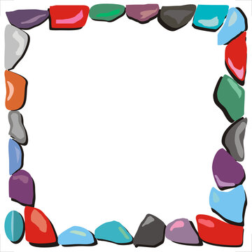 Frame made of colorfull beads