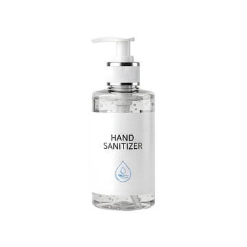 Hand sanitizer bottle isolated on transparent background