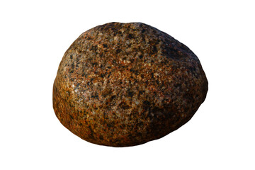 Fototapeta premium wet stone isolated on white background