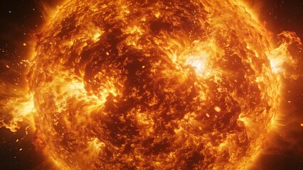 The sun is scorching hot in the universe.