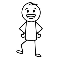Obraz premium Hand Drawn Stick Figure