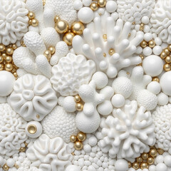 白いシームレスなリピートパターン柄