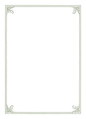 Obraz premium Art Nouveau irregular double ruled rectangular frame with small stylized foliate corner ornaments