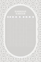 Muslim prayer schedule poster template