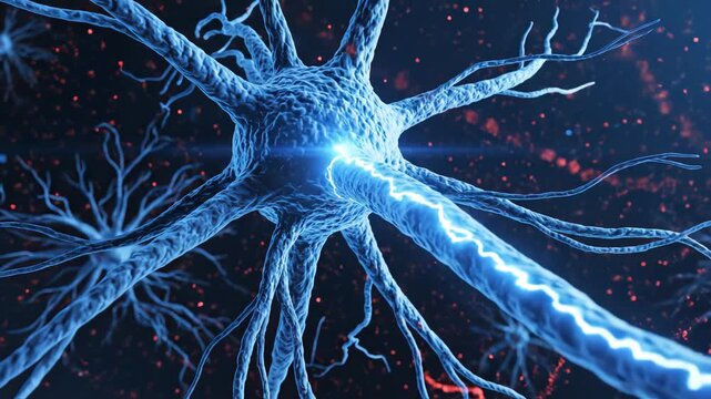 Neuron cell with electrical activity