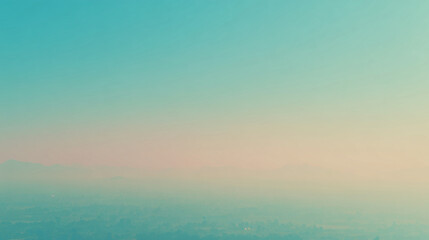 Obraz premium Misty horizon landscape with soft pastel gradient sky