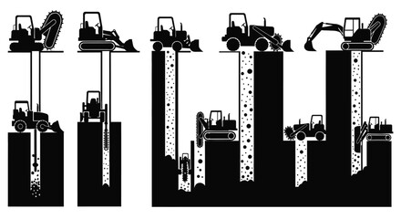 Construction elevator shaft machinery illustration © Ishara sandeepa