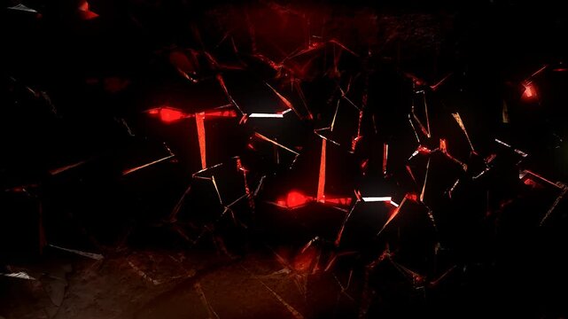 Crack fire explosion with alpha channel. Fire Logo opener. Fire background
