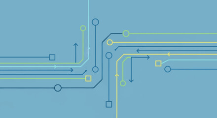 Abstract Circuit Board Lines and Symbols.