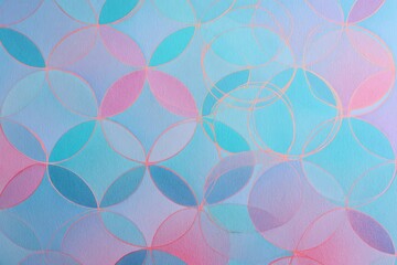 Pastel Geometric Overlapping Circles Pattern