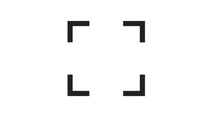 Fototapeta premium Four Black Corner Brackets Symbols.