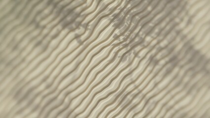 Obraz premium Wave stripe background with tree shadow, 3d backdrop, 3d render, outdoor, light yellow color