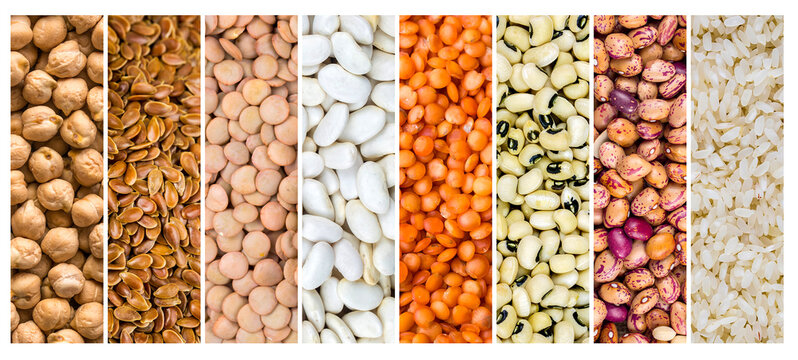 Legumes Natural Raw Mix Food Collage