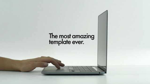 Laptop 15 Pan &ndash; Modern Notebook Screen Presentation, Animated Desktop Display, Website and App UI UX Interface Showcase, Professional Digital Device Template