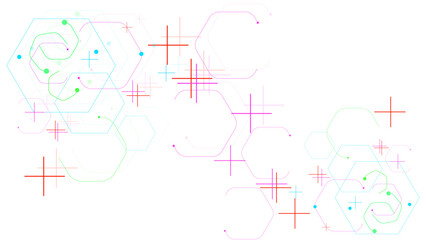 Vector hexagons pattern. Geometric abstract background with simple hexagonal elements Abstract Digital background. Business growth transformation to digital