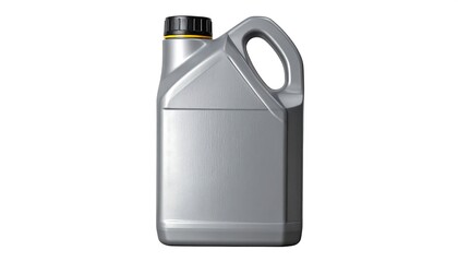 Obraz premium Silver Motor Oil Container on White Background.
