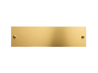 A shiny gold plate with a numeric identifier