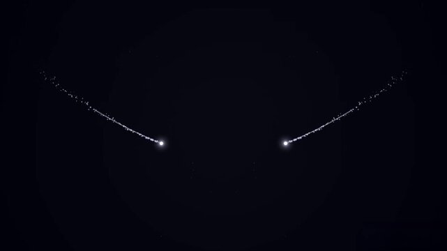 Experience the magic of the cosmos with this stunning 4K video clip featuring the bright, ephemeral trails of a shooting star against a deep black night sky. Perfect for celestial themes and dreams.