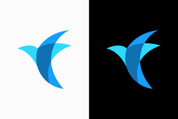 Fototapeta premium Blue Bird Vector Logo Premium 