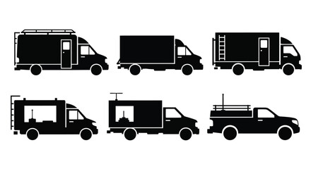 Service van truck utility vehicle illustration © Pitiyage