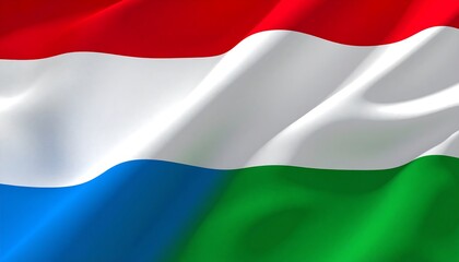 Obraz premium Waving Flag of the Republic of the Gambia.