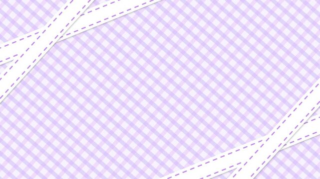 Cute checkered simple background and ribbon frame