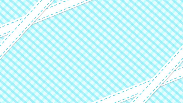 Cute checkered simple background and ribbon frame