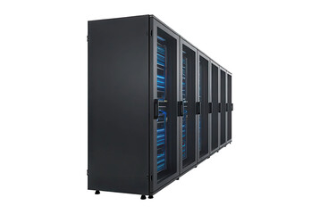 Cooling aisle corridor, data center operations element, isolated on transparent background
