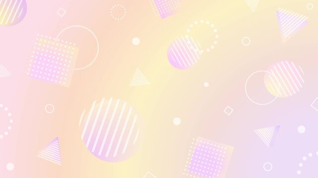 Cute background with pastel color geometric patterns and gradients