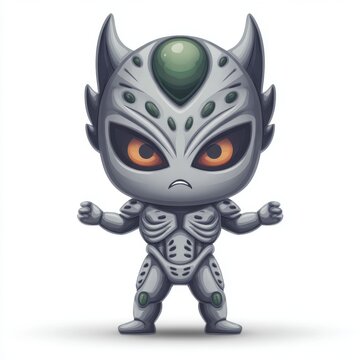 Chibi alien queen character - fantasy mythical creature