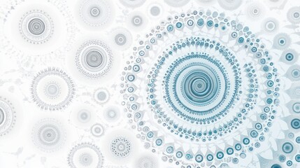 Abstract circular design, intricate pattern, digital art, graphic, background