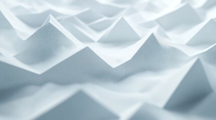 Abstract geometric pattern of light gray, triangular shapes resembling mountains or waves.