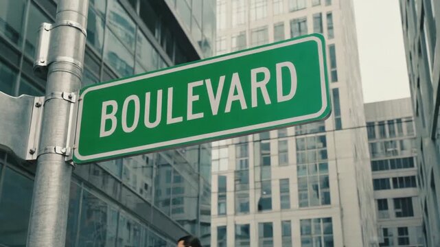 "Boulevard" sign.