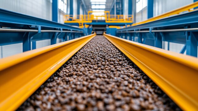 Renewable feedstock processing site converting agricultural waste into sustainable aviation fuel precursor oils within industrial conversion hall