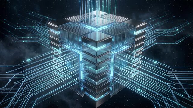 Data transmission occurs through interconnected network infrastructure levels