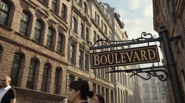 "Boulevard" sign.