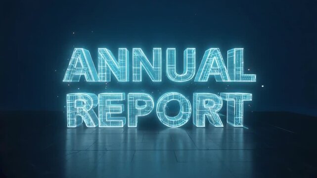 Hologram of "annual report".