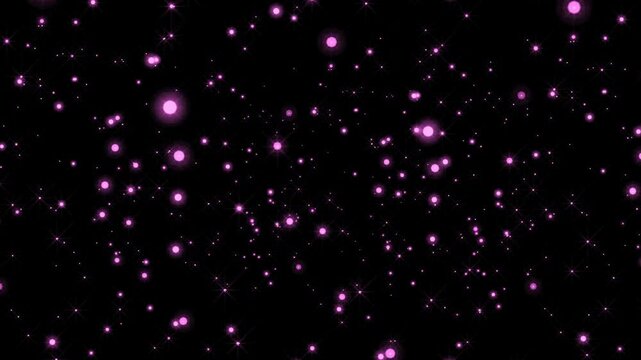 ぴかぴか輝く星の光の粒子 Twinkling, Shining Star Light Particle Pink