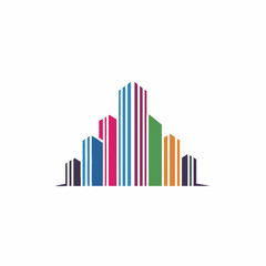 Fototapeta premium Colorful Bar Graph Illustration with Bars.