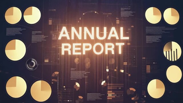 Hologram of "annual report".