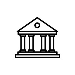 Obraz premium Elegant Classical Building Facade Featuring Columns and Pediment