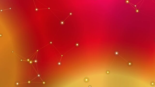 Abstract red Christmas background with glowing stars and shiny holiday lights creating a bright winter night sky vector illustration for a festive celebration wallpaper backdrop