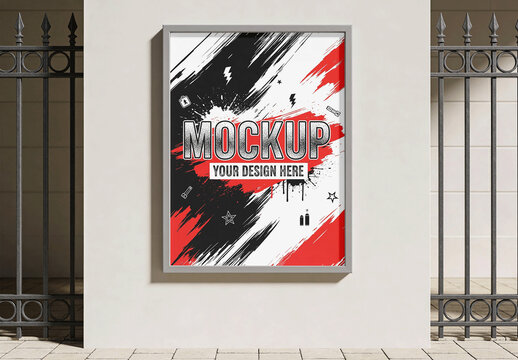 Advertising Poster Street Exterior Mockup