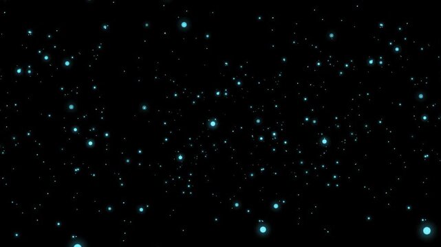 きらきら瞬く星の光の粒子エフェクト Twinkling, Sparkling Star Light Particle Effects Blue