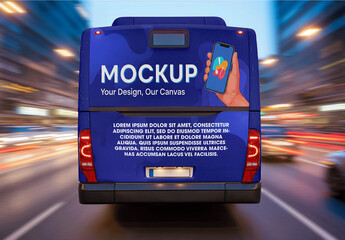 Bus Mockup Rear View