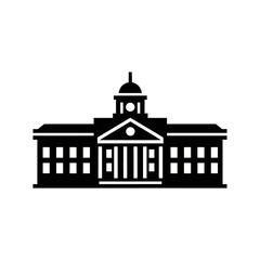 Obraz premium Historic Government Building with Classical Architecture and Clock Tower