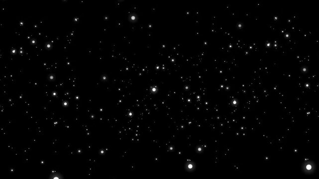 きらきら瞬く星の光の粒子エフェクト Twinkling, Sparkling Star Light Particle Effects White