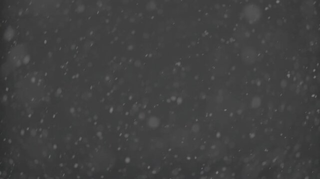 Slow motion falling snow particles on background, cinematic winter atmosphere with dense blizzard effect, swirling flakes, bokeh for overlays. ProRes 422, 10 bit ungraded C-LOG2, Slow motion video.